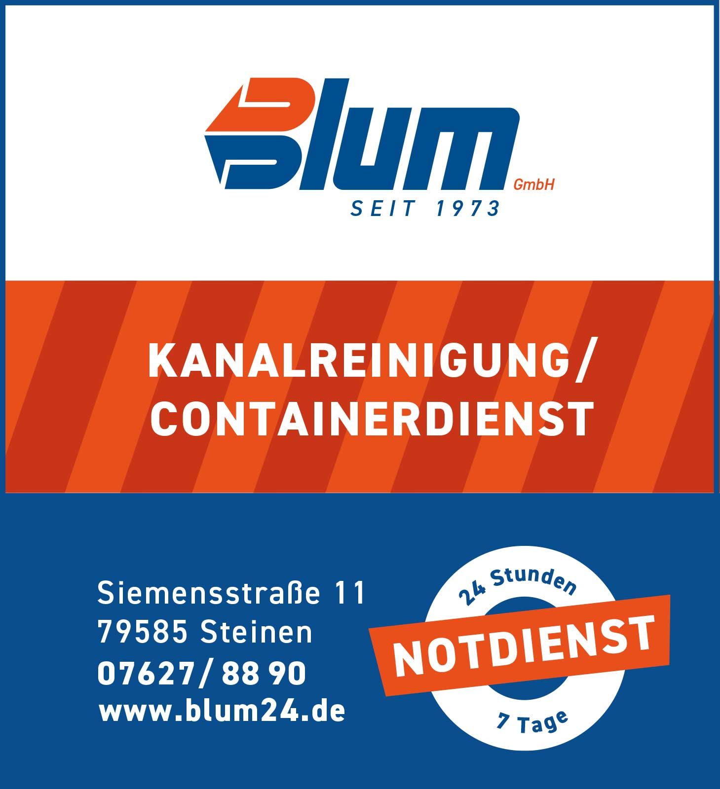 24 Stunden Notdienst bei Verstopungen | Blum GmbH in Steinen